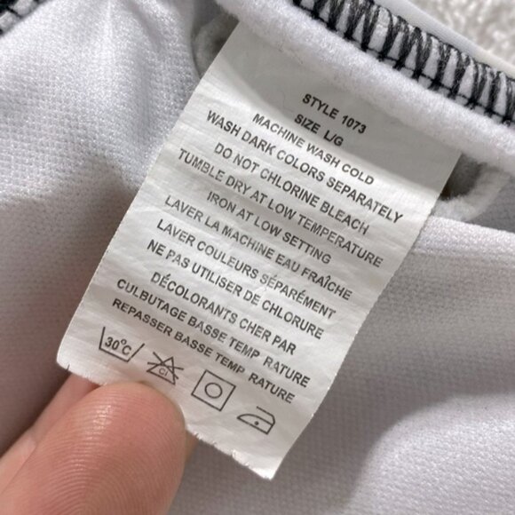 5/$25 Women’s Black and White Polka Dot Bikini Top L - Picture 3 of 7